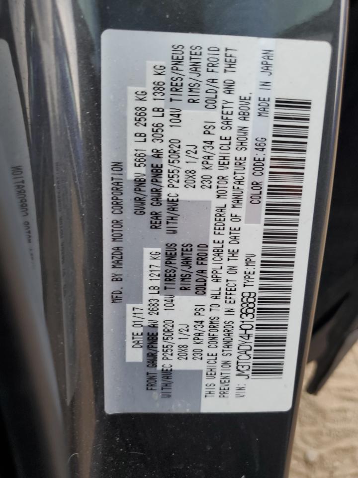 2017 Mazda Cx-9 Grand Touring VIN: JM3TCADY4H0136869 Lot: 70635085