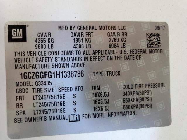2017 CHEVROLET EXPRESS G3500