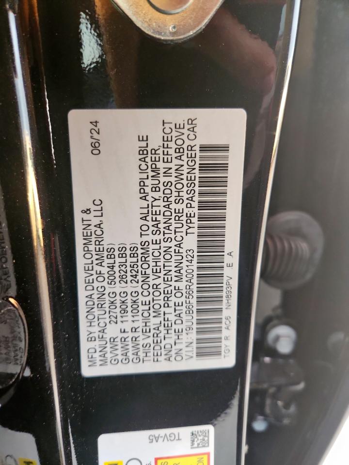 2024 Acura Tlx A-Spec VIN: 19UUB6F56RA001423 Lot: 69567155