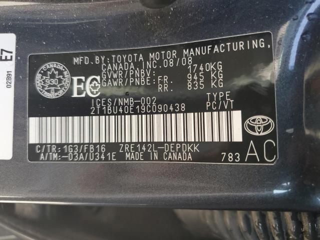 2009 TOYOTA COROLLA BASE  