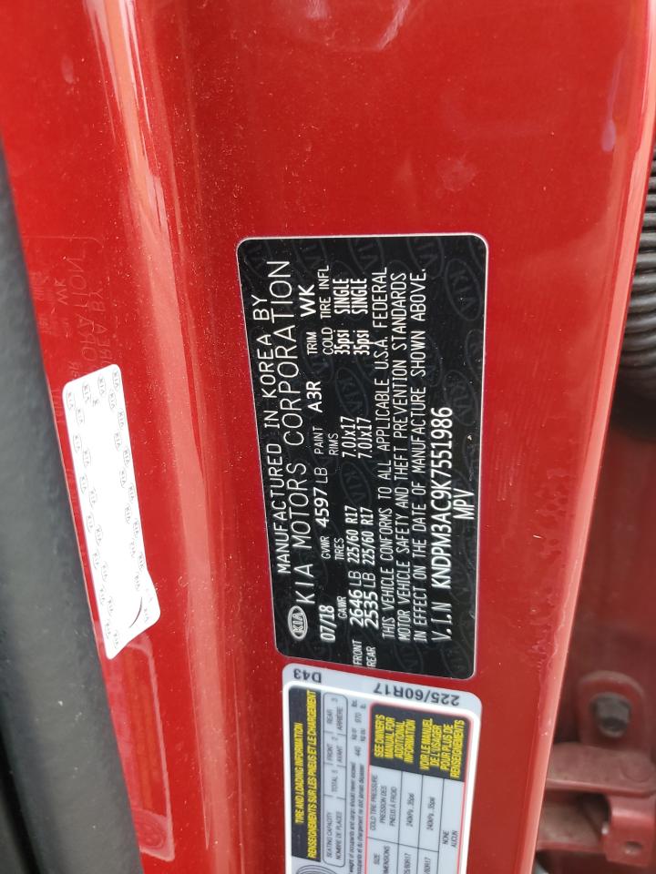 2019 Kia Sportage Lx VIN: KNDPM3AC9K7551986 Lot: 69962125