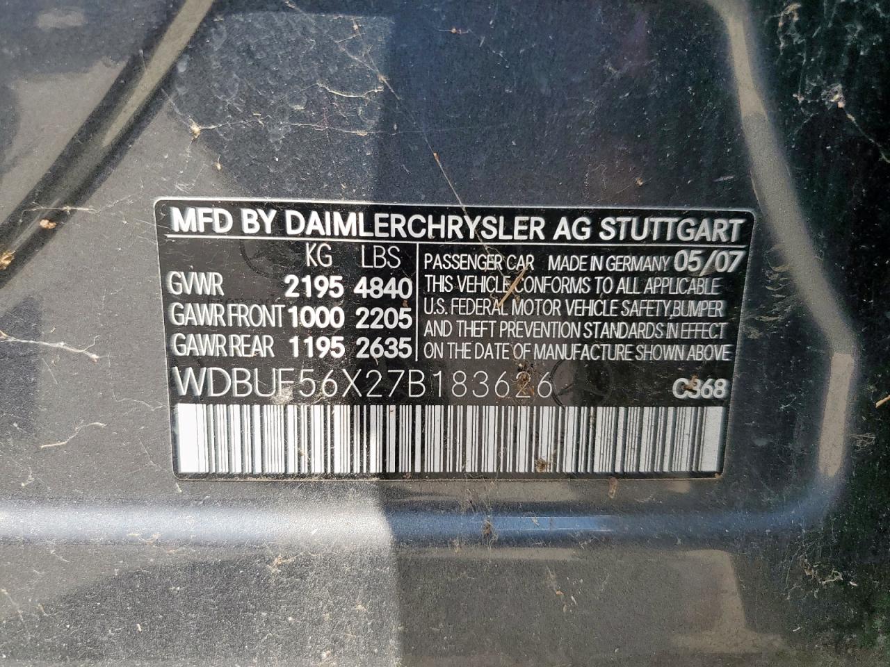 2007 Mercury E-Class VIN: 06145143422081236 Lot: 69522885