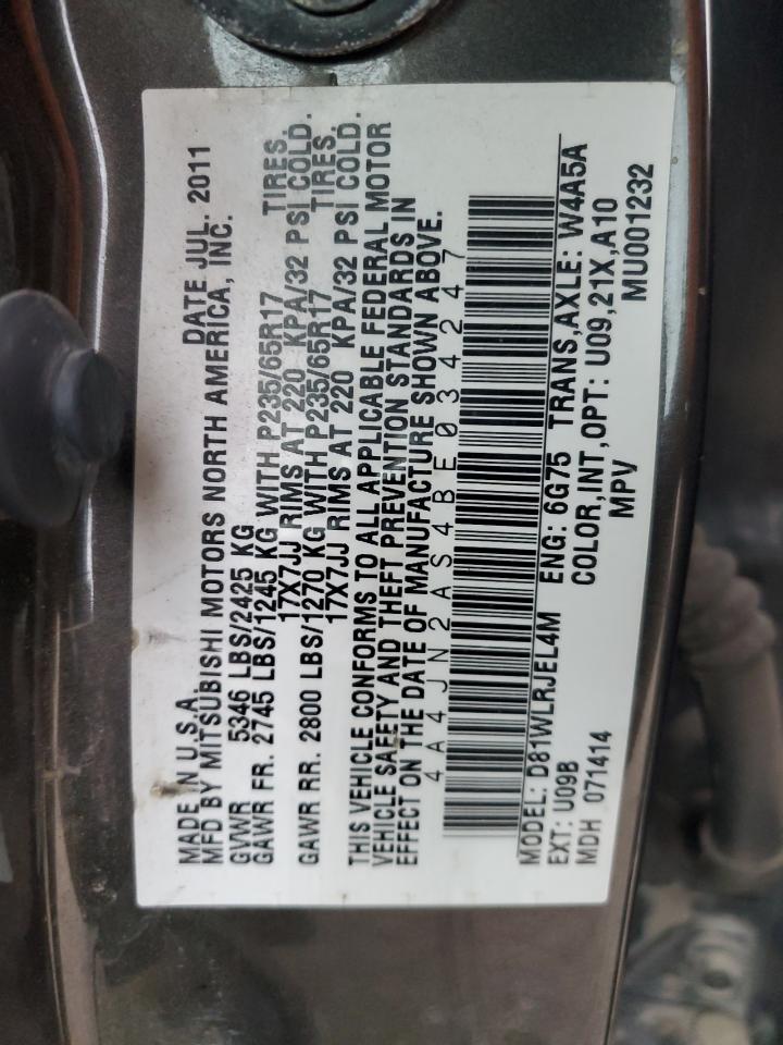 2011 Mitsubishi Endeavor Ls VIN: 4A4JN2AS4BE034247 Lot: 69122955