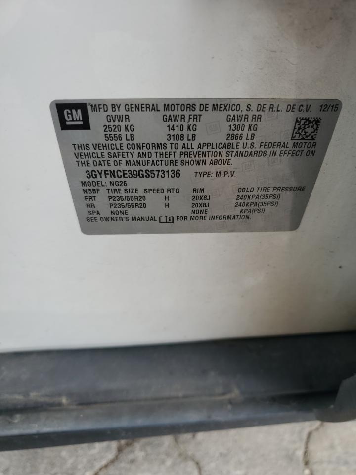 2016 Cadillac Srx Performance Collection VIN: 3GYFNCE39GS573136 Lot: 68757305