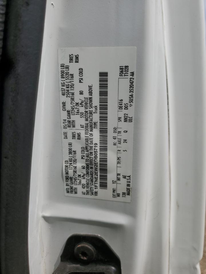 2014 Ford Econoline E250 Van VIN: 1FTNE2EW2EDB05719 Lot: 67614365