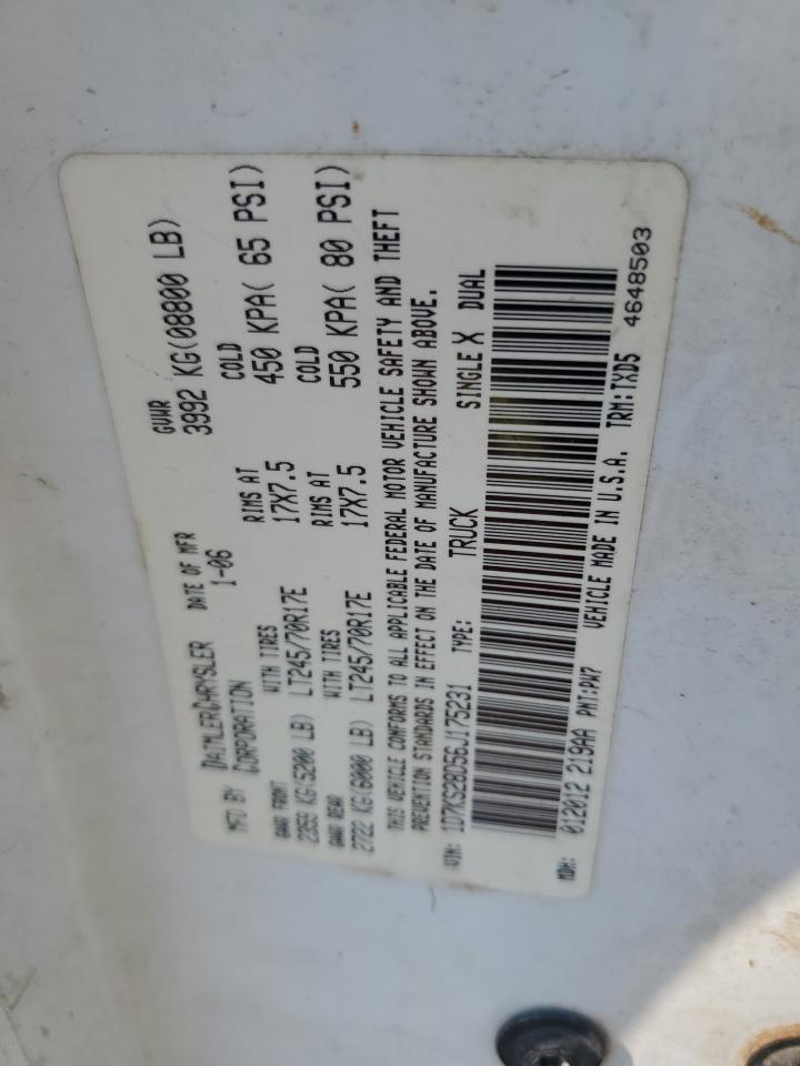 2006 Dodge Ram 2500 St VIN: 1D7KS28D56J175231 Lot: 69017815