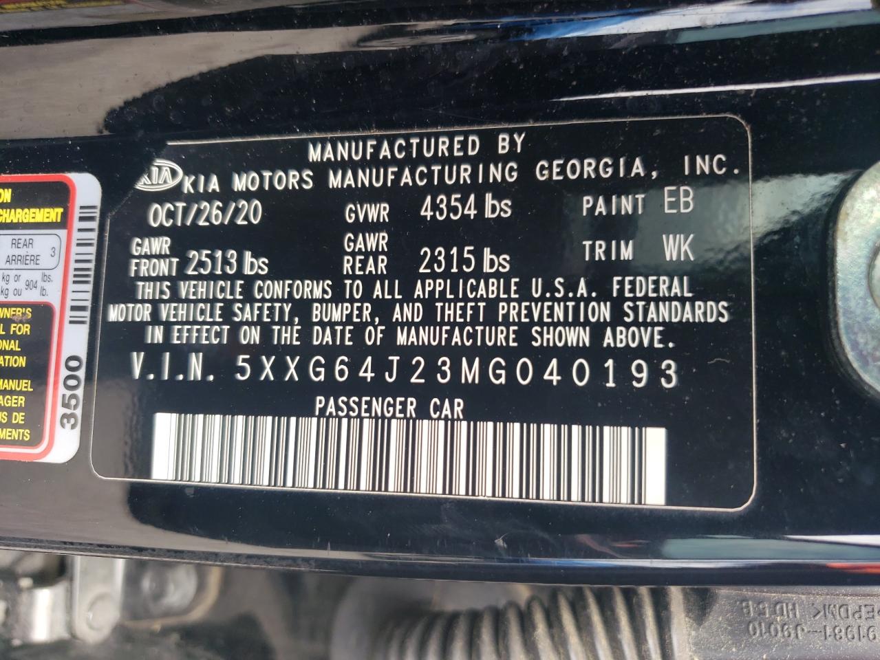 2021 Kia K5 Gt Line VIN: 5XXG64J23MG040193 Lot: 70025845