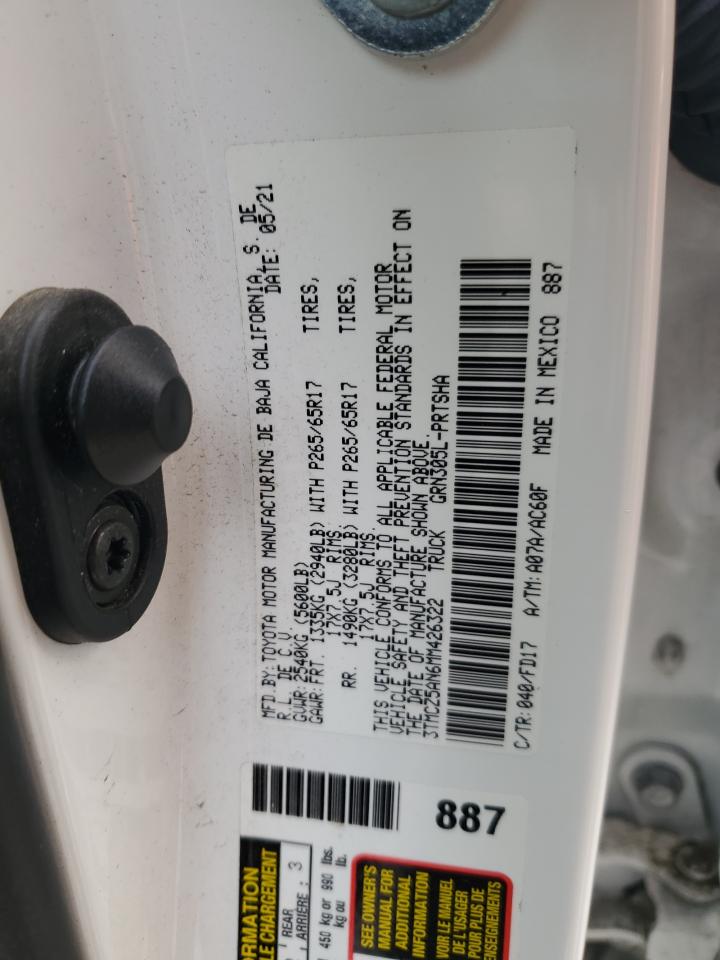 2021 Toyota Tacoma Double Cab VIN: 3TMCZ5AN6MM426322 Lot: 67056905