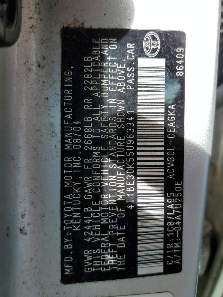 2005 Toyota Camry Le VIN: 4T1BE30K55U963341 Lot: 86118825