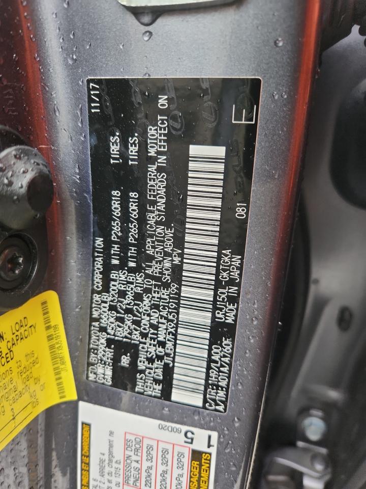 2018 Lexus Gx 460 VIN: JTJBM7FX9J5191199 Lot: 67436055