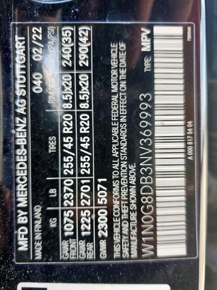2022 Mercedes-Benz Glc 300 VIN: W1N0G8DB3NV369993 Lot: 67476845
