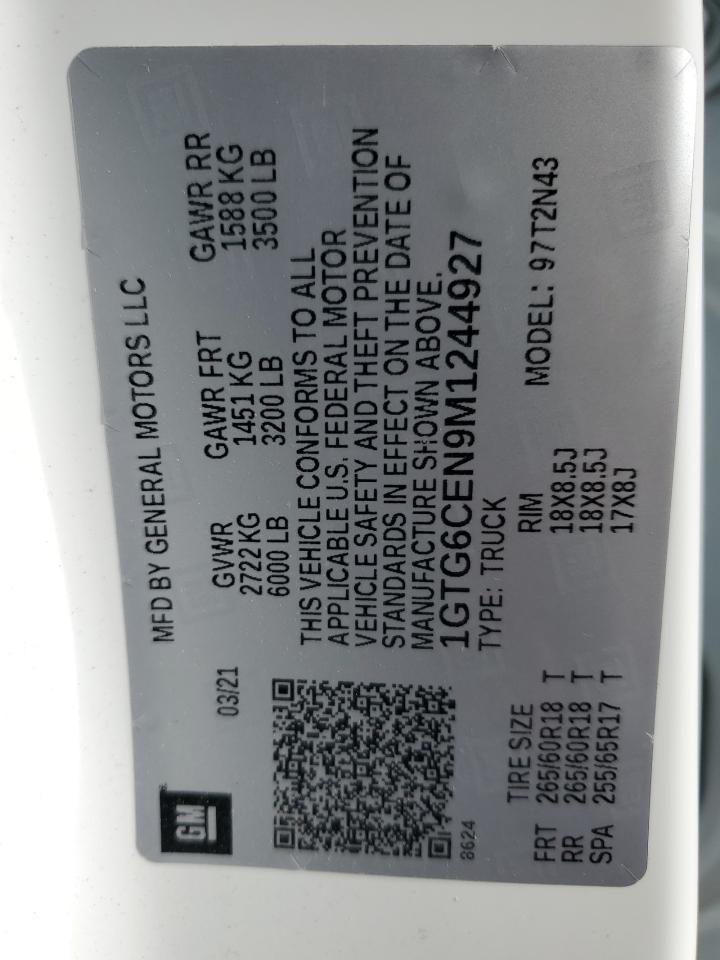 2021 GMC Canyon Elevation VIN: 1GTG6CEN9M1244927 Lot: 70156285