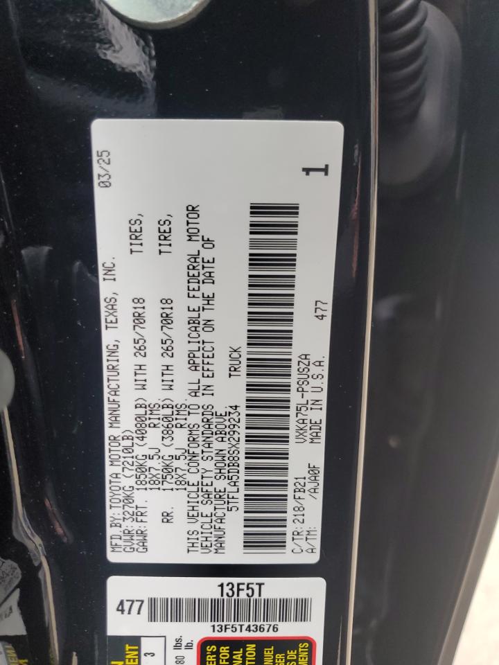 2025 Toyota Tundra Crewmax Sr VIN: 5TFLA5DB8SX299234 Lot: 65556285