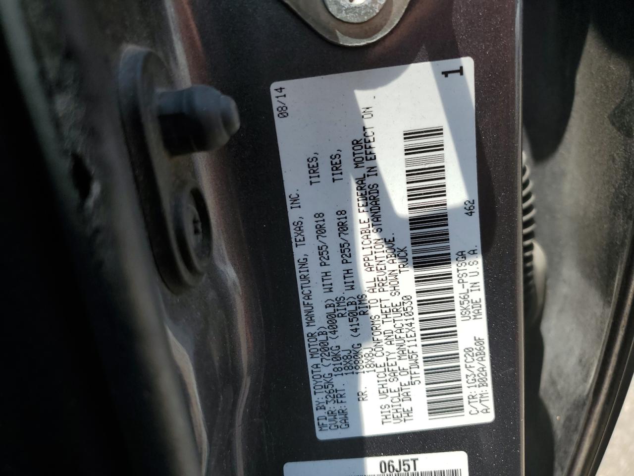 2014 Toyota Tundra Crewmax Sr5 VIN: 5TFDW5F11EX410530 Lot: 70381355