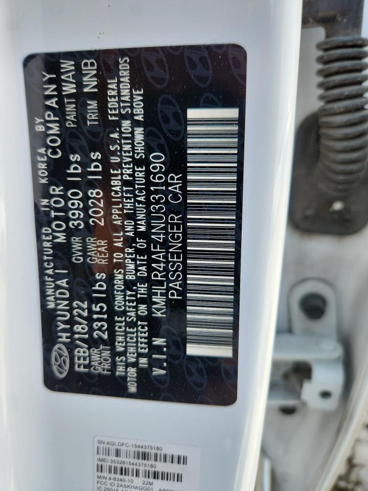 2022 Hyundai Elantra N Line VIN: KMHLR4AF4NU331690 Lot: 70866705
