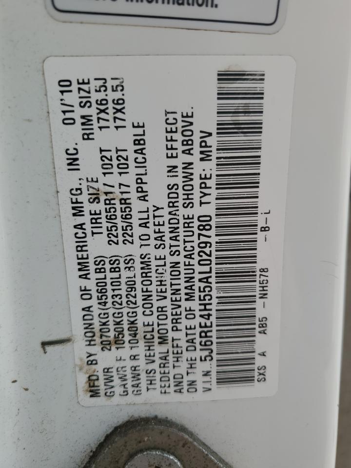 2010 Honda Cr-V Ex VIN: 5J6RE4H55AL029780 Lot: 70599725