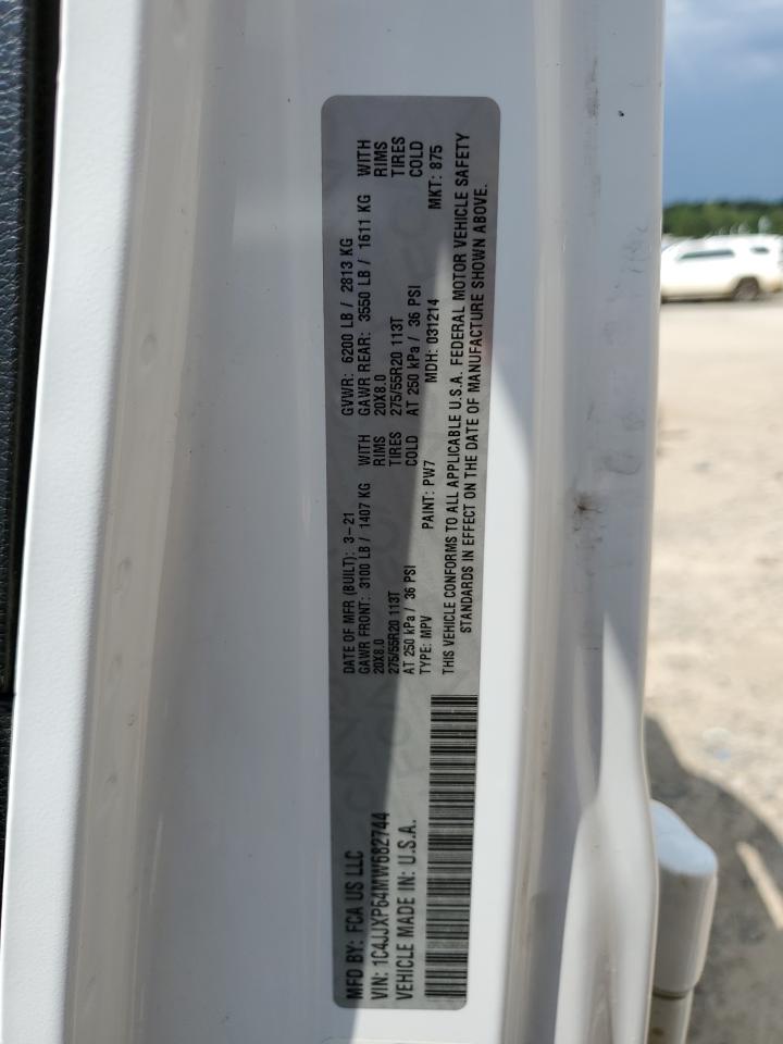 2021 Jeep Wrangler Unlimited Sahara 4Xe VIN: 1C4JJXP64MW682744 Lot: 69235075