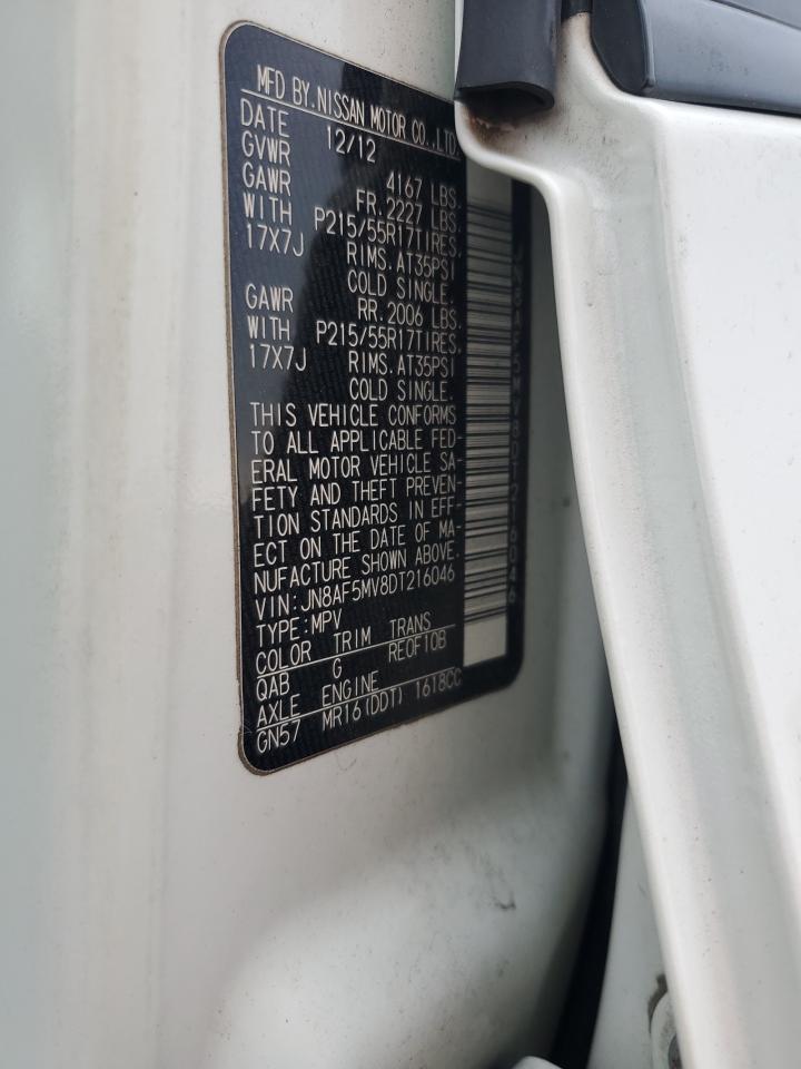 2013 Nissan Juke S VIN: JN8AF5MV8DT216046 Lot: 68765655