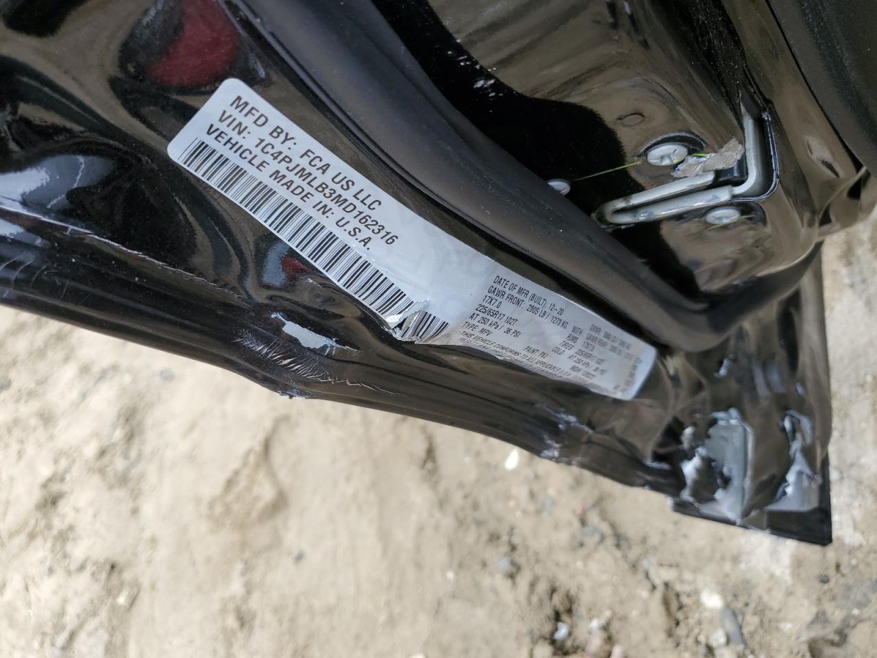 2021 Jeep Cherokee Latitude Plus VIN: 1C4PJMLB3MD162316 Lot: 83978735