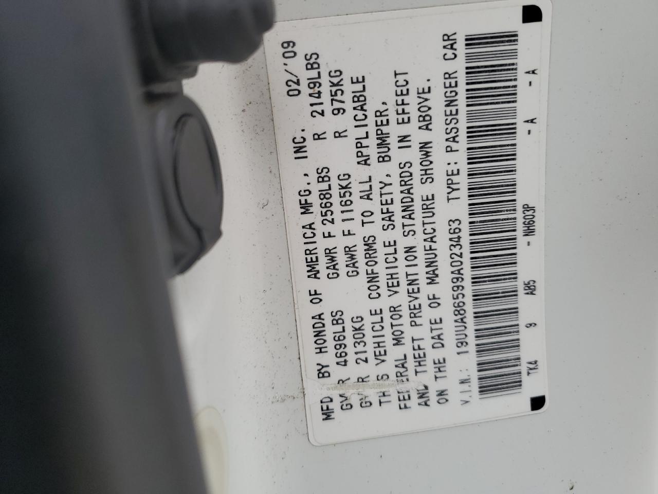 2009 Acura Tl VIN: 19UUA86599A023463 Lot: 70427845