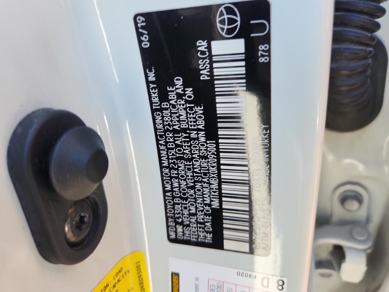 2019 Toyota C-Hr Xle VIN: NMTKHMBX0KR095001 Lot: 67865785