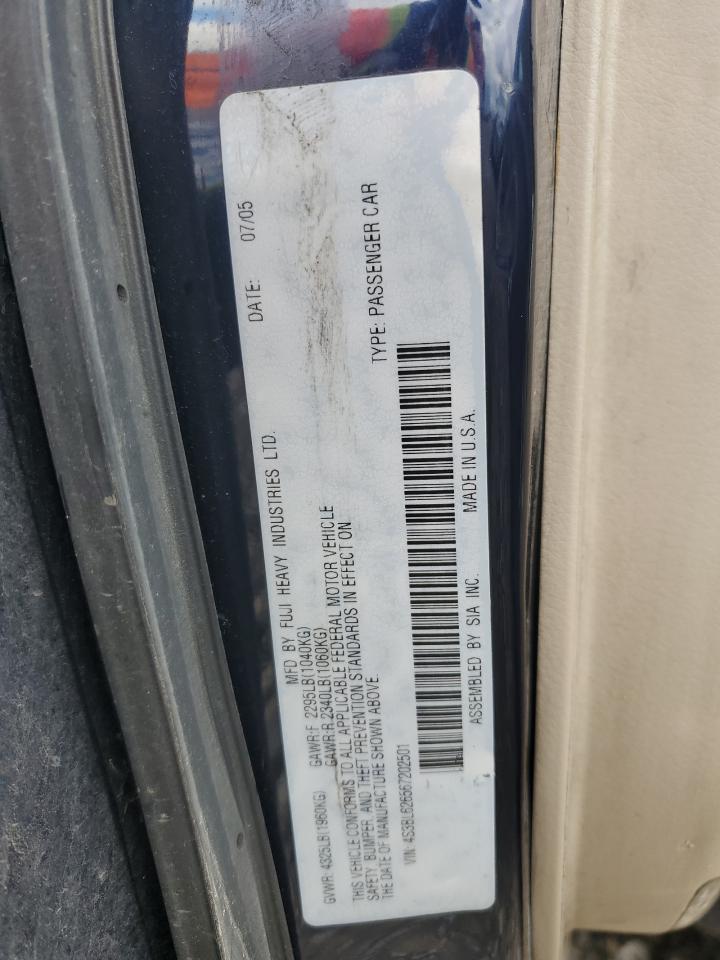 2006 Subaru Legacy 2.5I Limited VIN: 4S3BL626567202501 Lot: 70670795