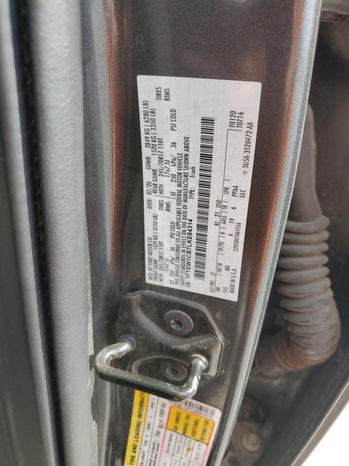 2020 Ford F150 Supercrew VIN: 1FTEW1CB7LKE84314 Lot: 67758445