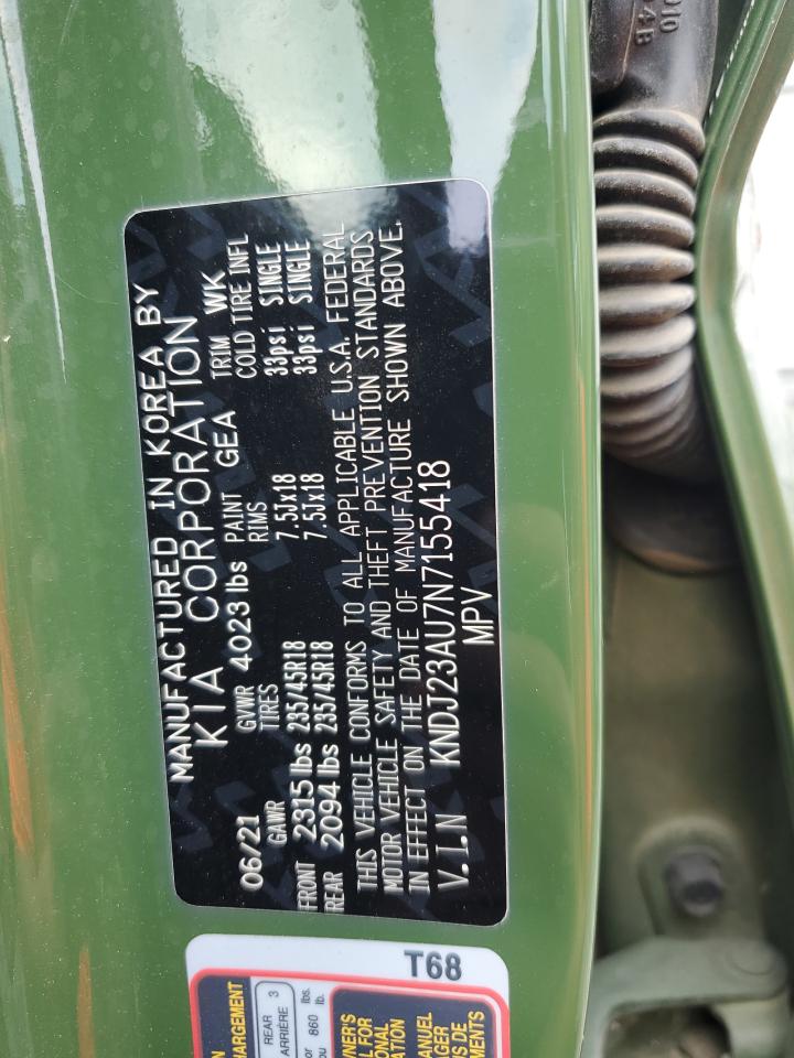 2022 Kia Soul Lx VIN: KNDJ23AU7N7155418 Lot: 70284615