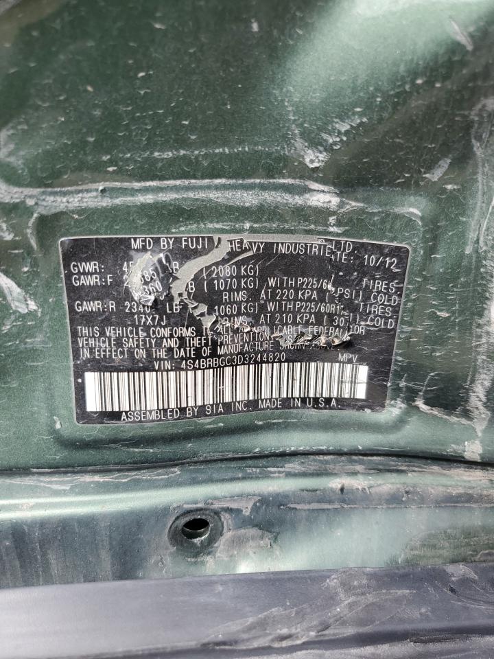 2013 Subaru Outback 2.5I Premium VIN: 4S4BRBGC3D3244820 Lot: 68318605