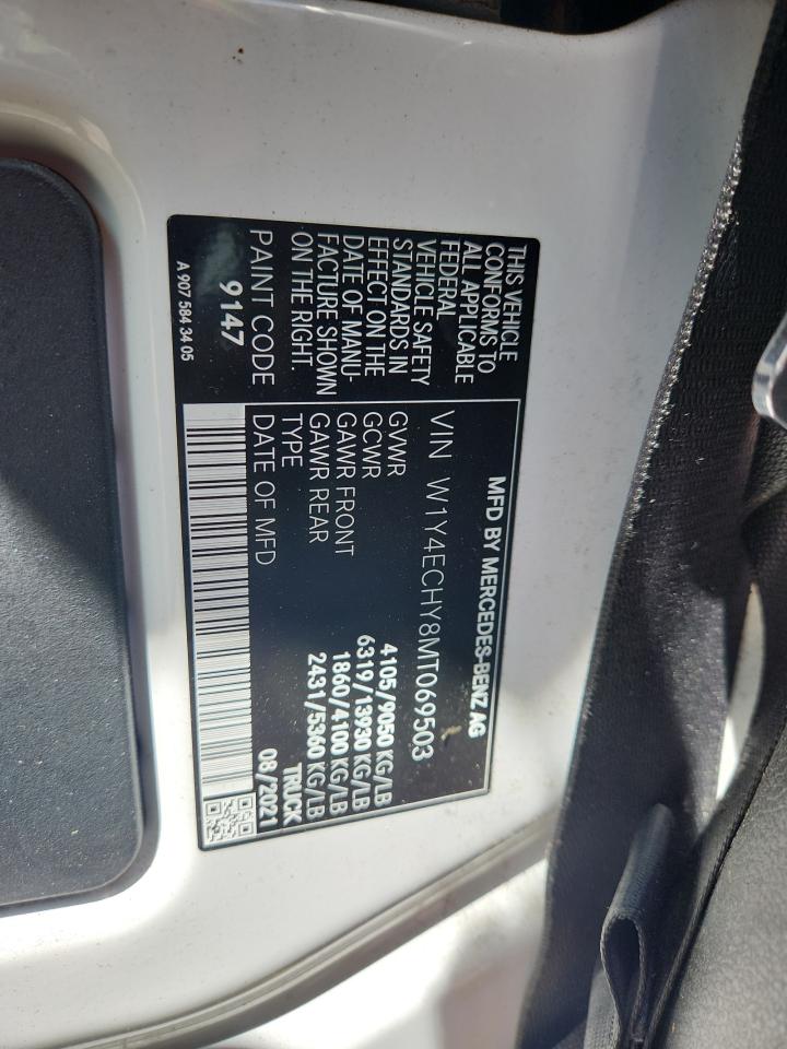 2021 Mercedes-Benz Sprinter 2500 VIN: W1Y4ECHY8MT069503 Lot: 70685045