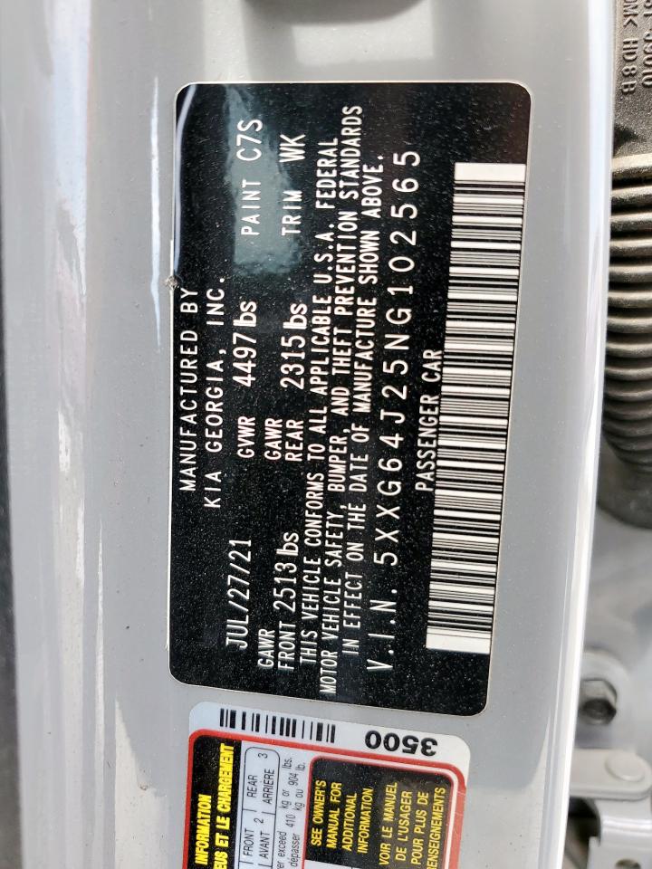 2022 Kia K5 Gt Line VIN: 5XXG64J25NG102565 Lot: 70462345