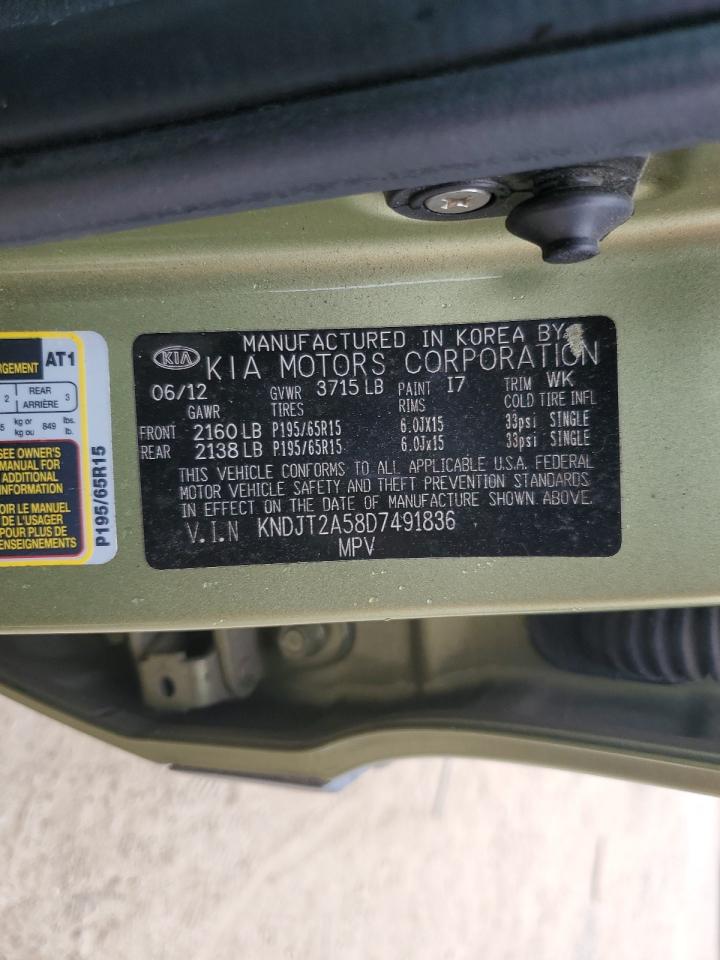 2013 Kia Soul VIN: KNDJT2A58D7491836 Lot: 69914015