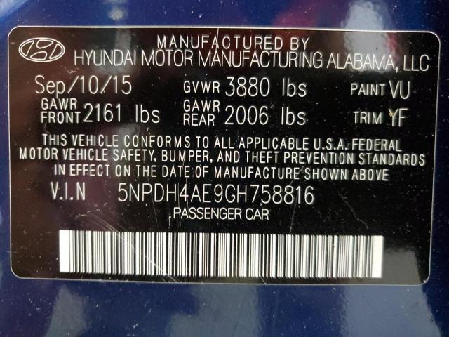 2016 HYUNDAI ELANTRA SE