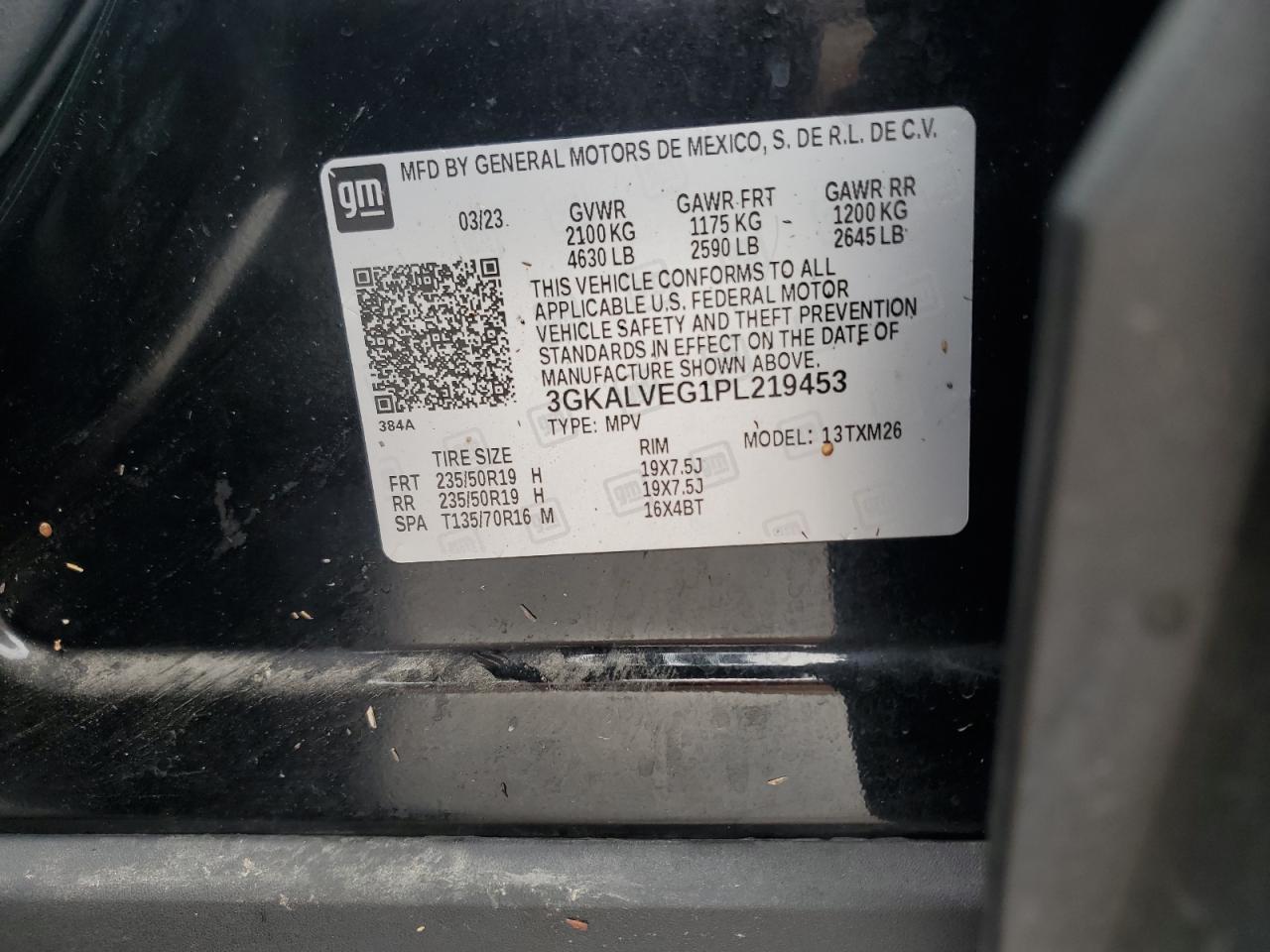 2023 GMC Terrain Slt VIN: 3GKALVEG1PL219453 Lot: 69696695