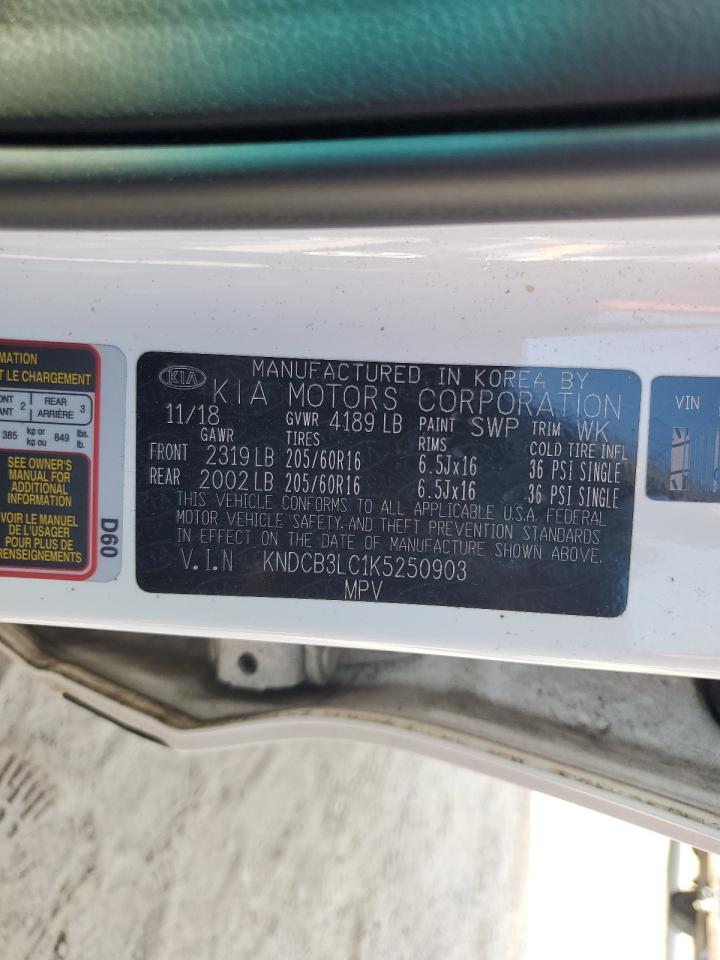 2019 Kia Niro Fe VIN: KNDCB3LC1K5250903 Lot: 69346225