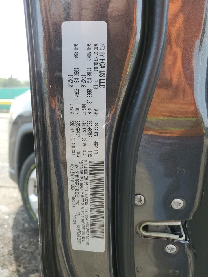 2018 Jeep Compass Latitude VIN: 3C4NJDBB2JT458393 Lot: 70412555