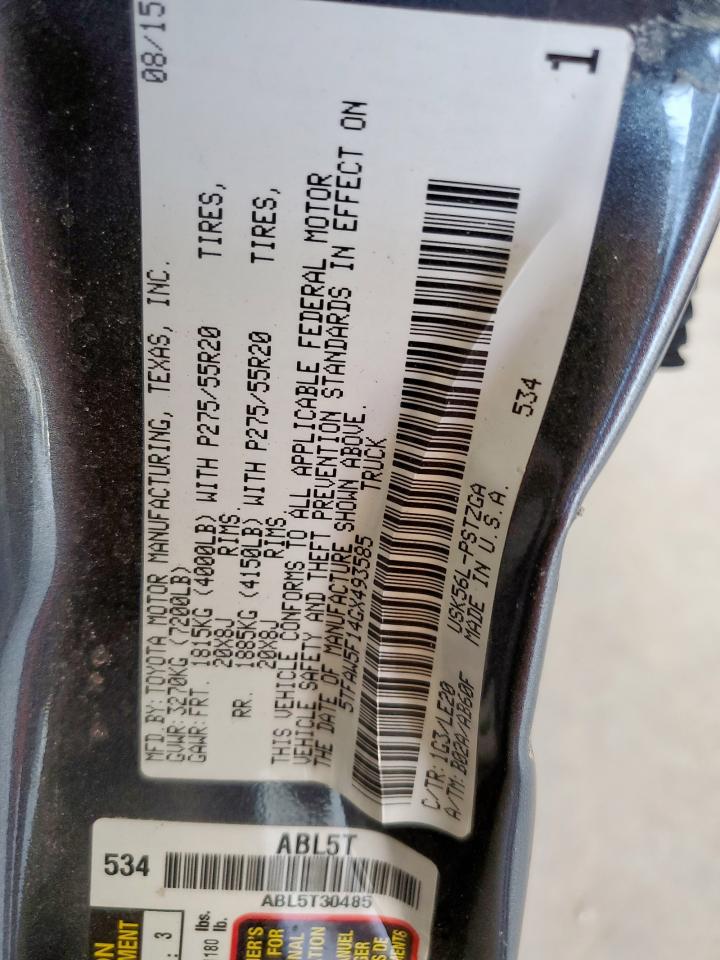 2016 Toyota Tundra Crewmax 1794 VIN: 5TFAW5F14GX493585 Lot: 70006685