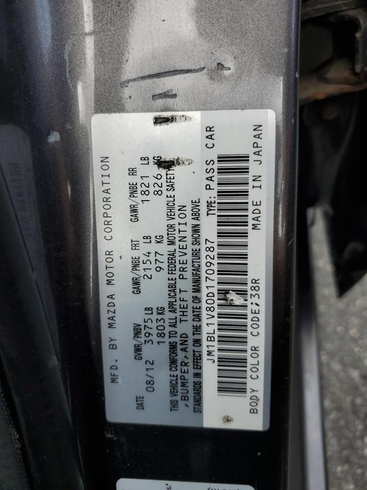 2013 Mazda 3 I VIN: JM1BL1V80D1709287 Lot: 69872115