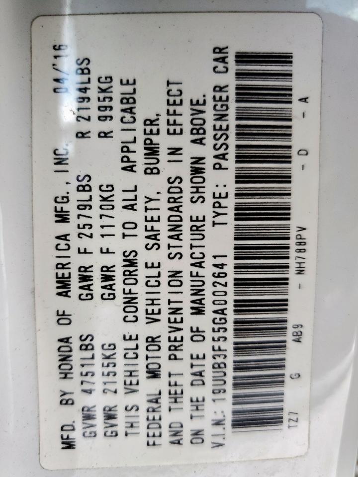 2016 Acura Tlx Tech VIN: 19UUB3F55GA002641 Lot: 70351475