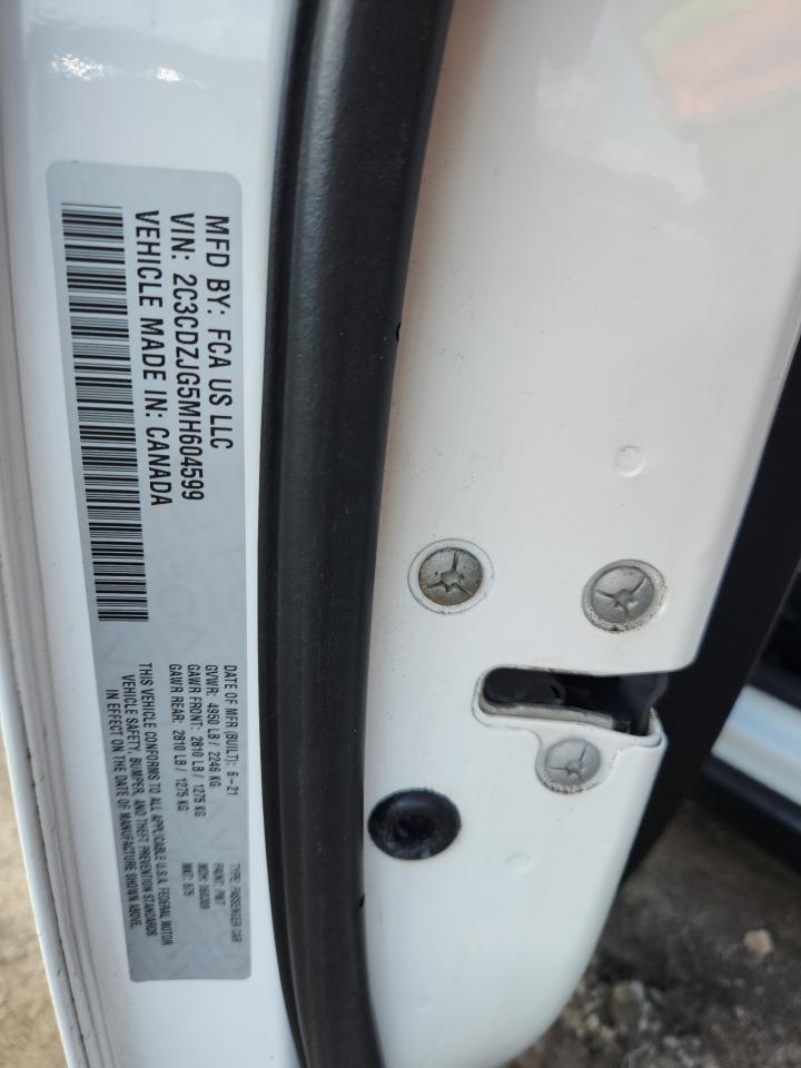 2021 Dodge Challenger Gt VIN: 2C3CDZJG5MH604599 Lot: 69844785