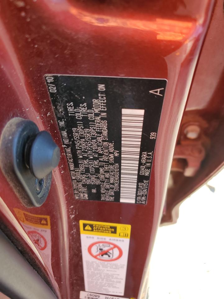 2010 Toyota Highlander Limited VIN: 5TDYK3EH0AS010104 Lot: 68676795