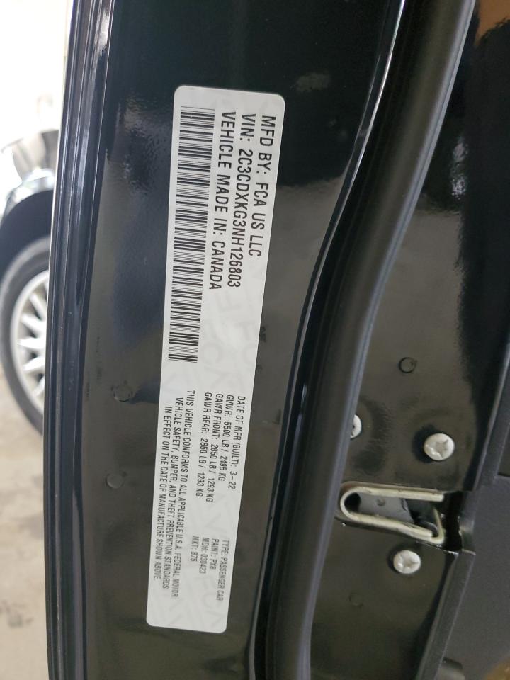 2022 Dodge Charger Police VIN: 2C3CDXKG3NH126803 Lot: 68548665