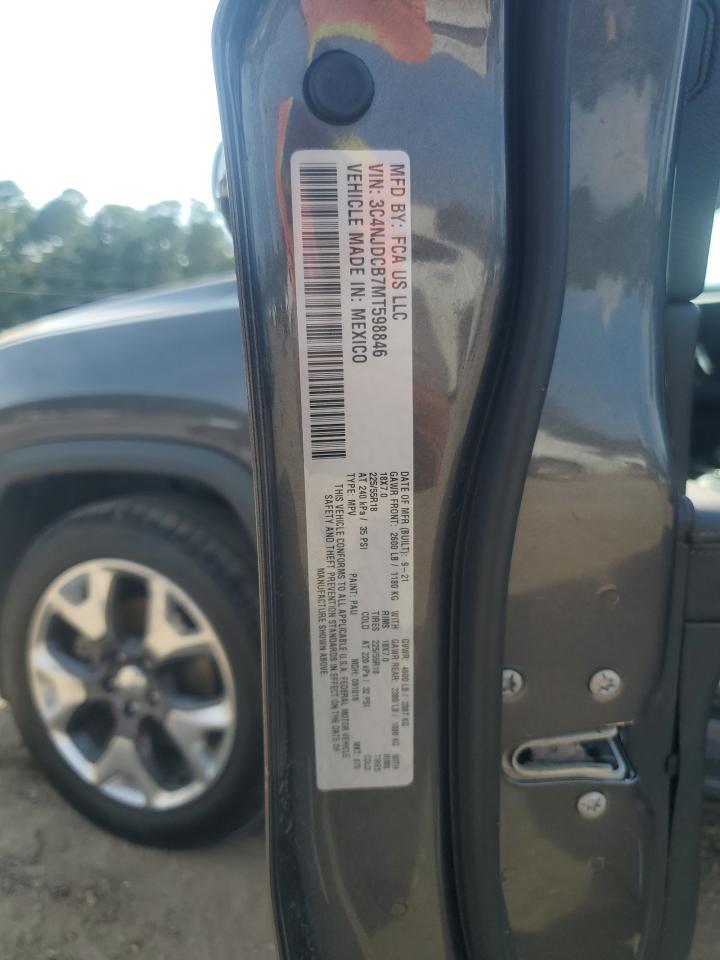 2021 Jeep Compass Limited VIN: 3C4NJDCB7MT598846 Lot: 70123235