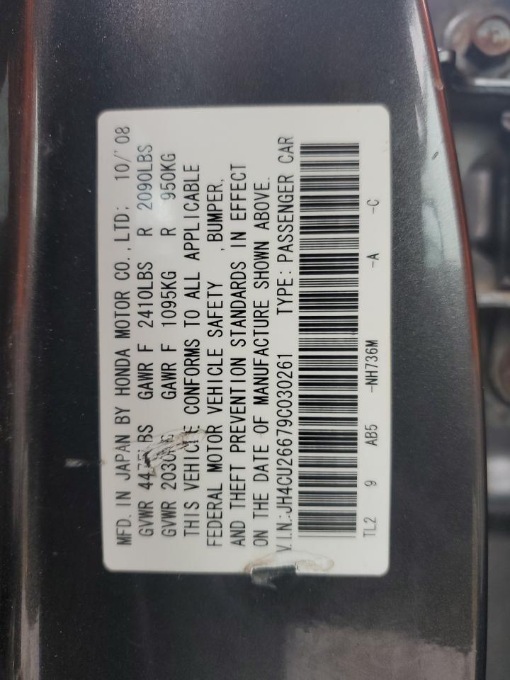 2009 Acura Tsx VIN: JH4CU26679C030261 Lot: 66931545