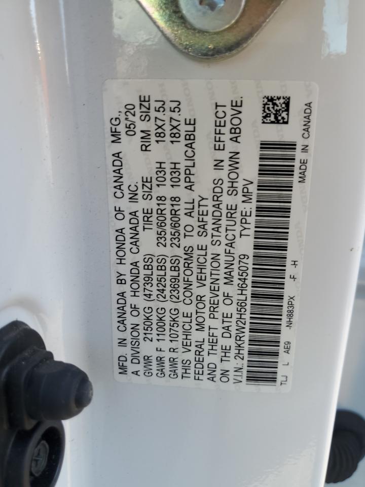 2020 Honda Cr-V Ex VIN: 2HKRW2H56LH645079 Lot: 69762065