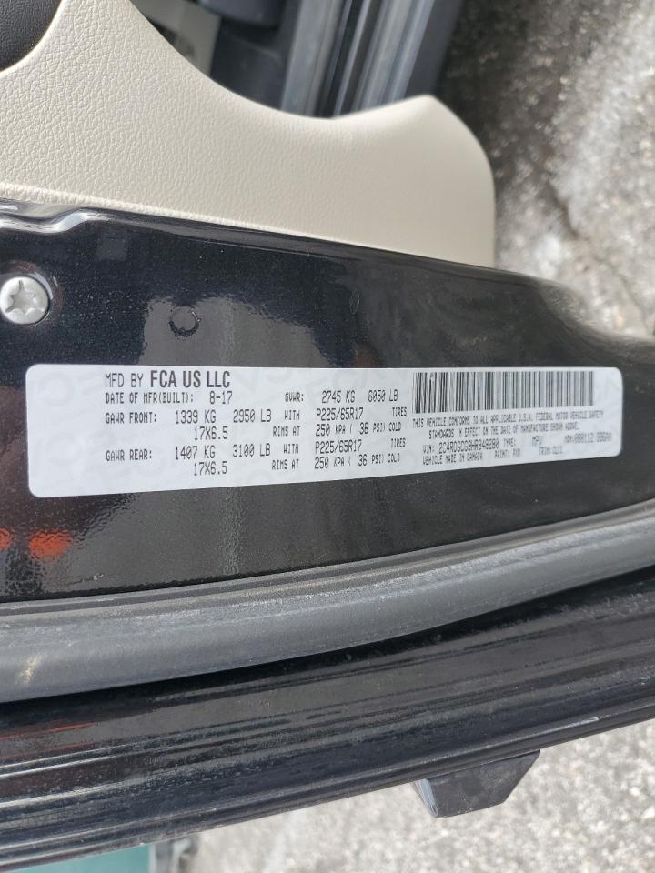 2017 Dodge Grand Caravan Sxt VIN: 2C4RDGCG9HR848280 Lot: 68913745