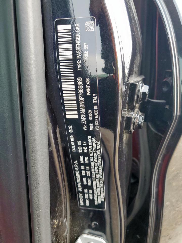 2023 Alfa Romeo Giulia Ti VIN: ZARFAMBN0P7666869 Lot: 63117485