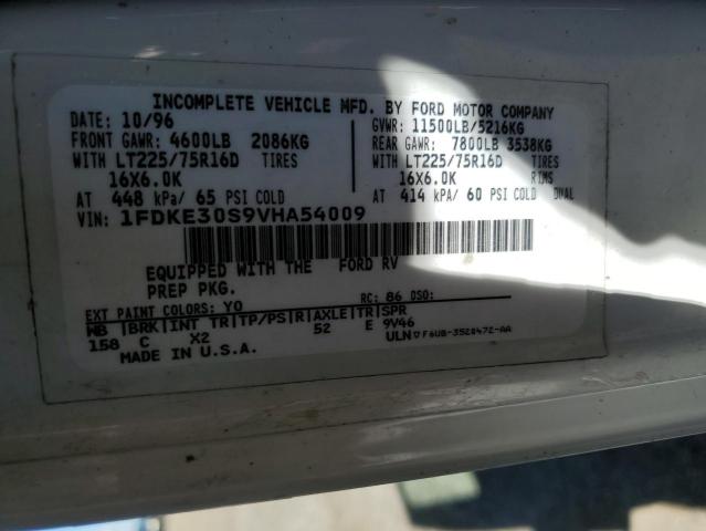 1997 FORD ECONOLINE E350 CUTAWAY VAN  