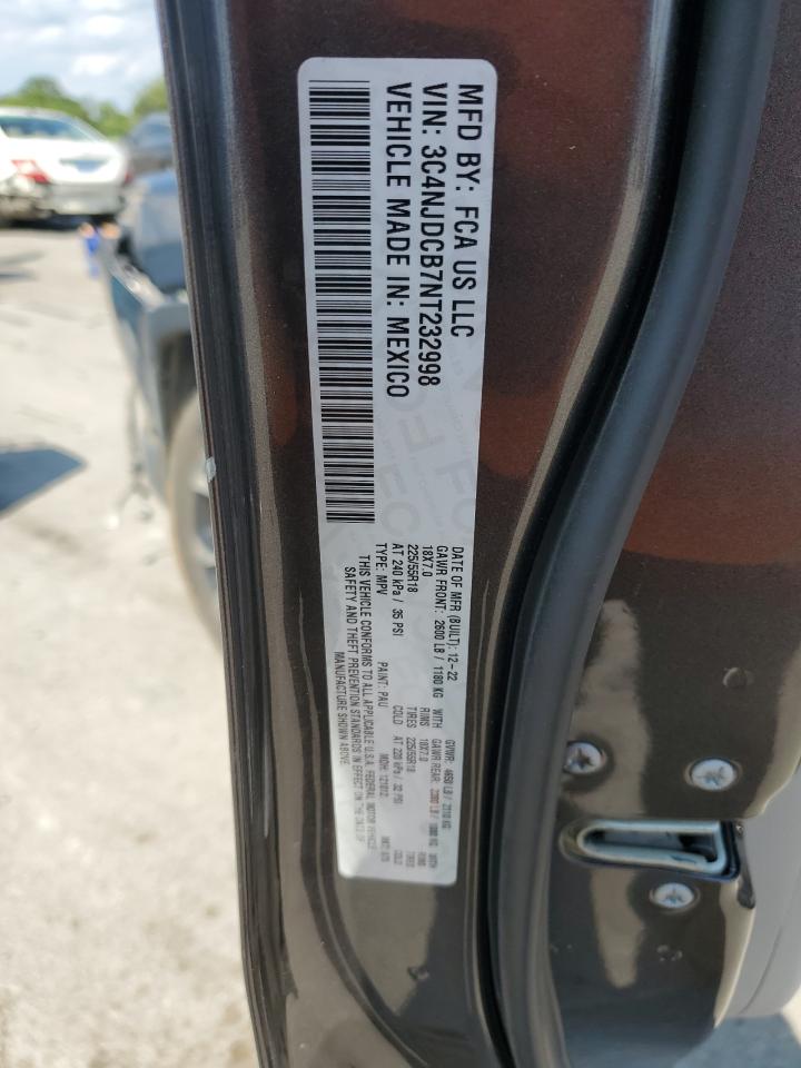 2022 Jeep Compass Limited VIN: 3C4NJDCB7NT232998 Lot: 68749385