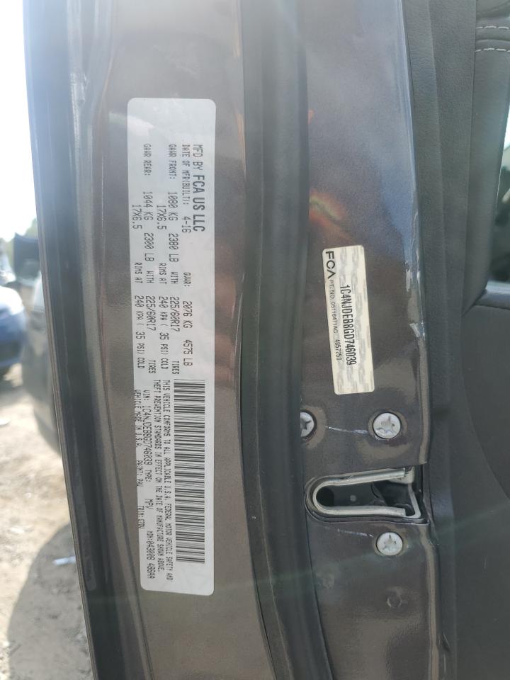 2016 Jeep Compass Latitude VIN: 1C4NJDEB8GD746039 Lot: 68997075